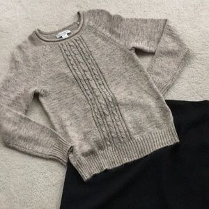 Christopher & Banks- Beige Cable Sweater